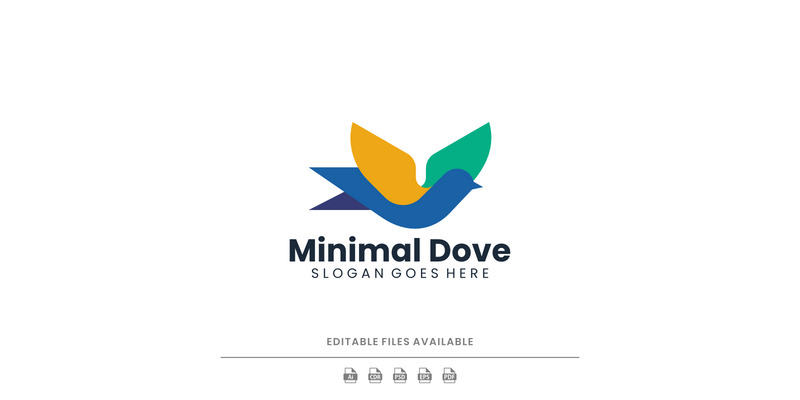 Flat Modern Dove Logo Design - Features Image 1