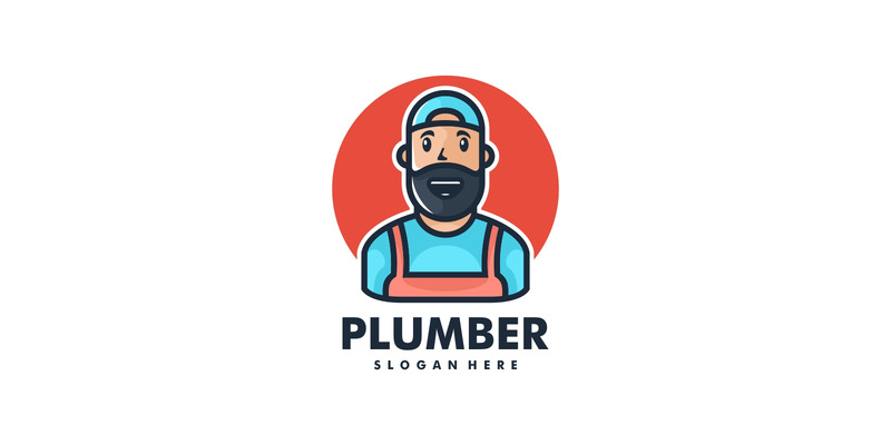 Plumber Mascot Cartoon Logo - Features Image 1