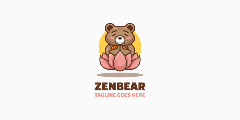 Логотип мультяшного талисмана Zenbear - Features Image 1