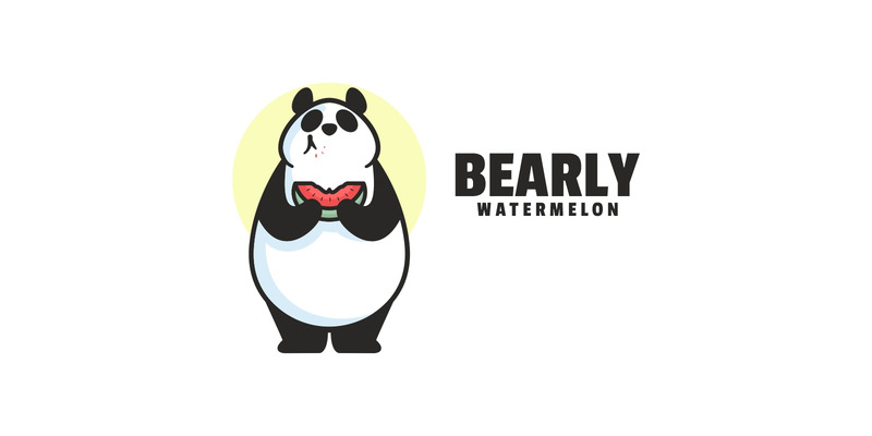 Logo kreskówka maskotka miś panda - Obraz funkcji 1