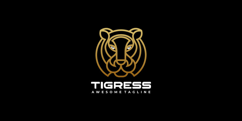 Tiger Line Art Luxury Logo - Features Image 1