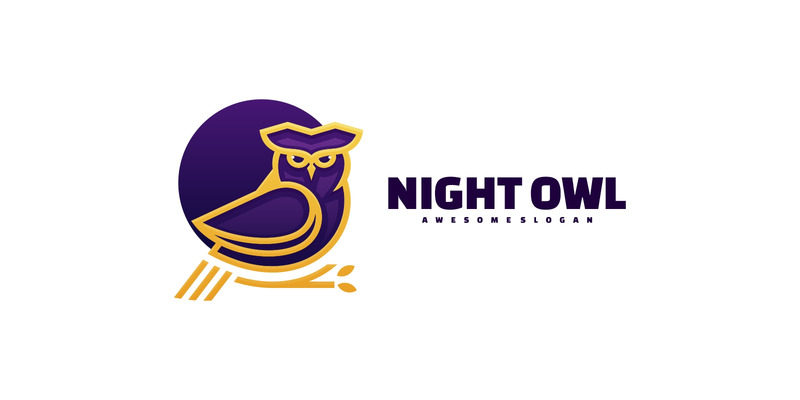 Night Owl Line Art Logotypstil - Features Image 1