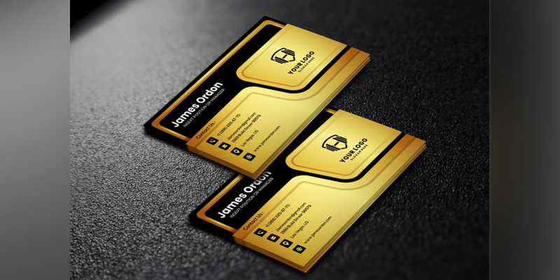 Gold Business Card Design 2 - Features Image 1