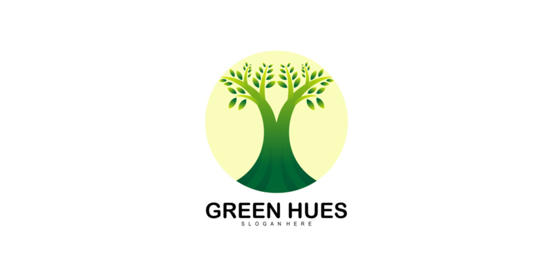 Logo colorato sfumato di tonalità verde - Caratteristiche Immagine 1