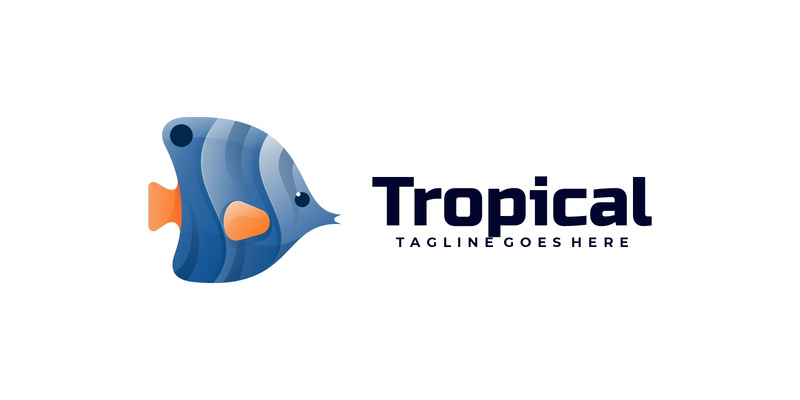 Tropical Fish Gradient Logo Style - Features Image 1