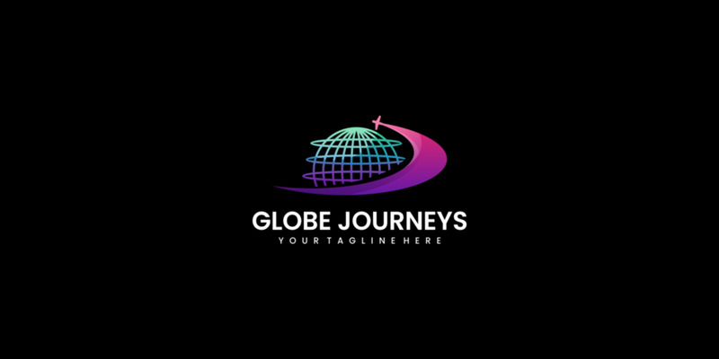 Logo sfumato di viaggi del globo - Caratteristiche Immagine 1