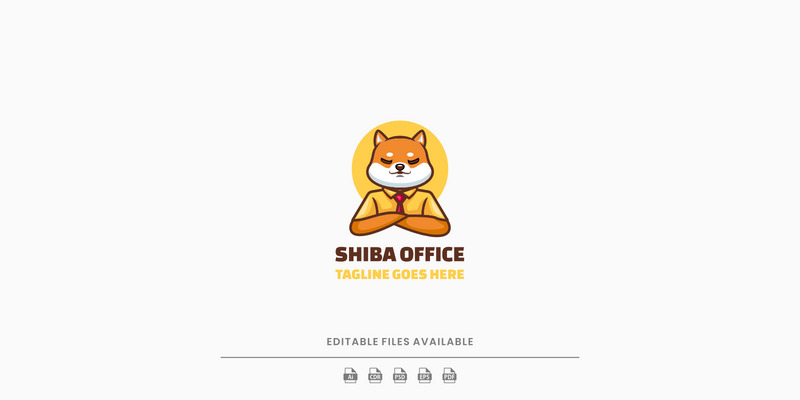 Logo mascotte semplice dell'ufficio Shiba - Caratteristiche Immagine 1