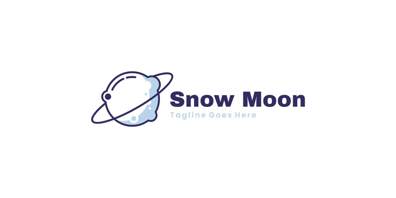 Stile logo semplice luna di neve - Caratteristiche Immagine 1