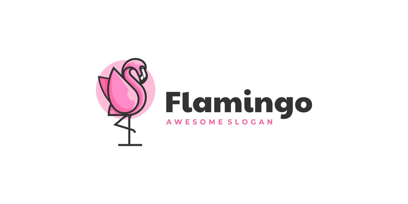 Estilo de logotipo de mascota simple de flamenco - Características Imagen 1