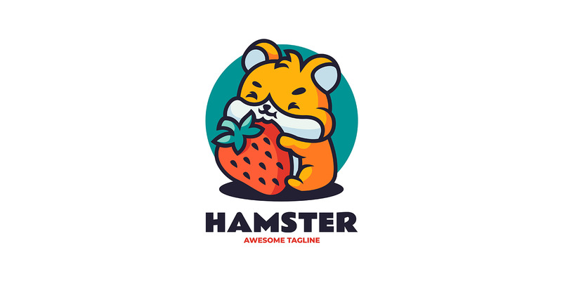 Logo del fumetto della mascotte del criceto 3 - Caratteristiche Immagine 1