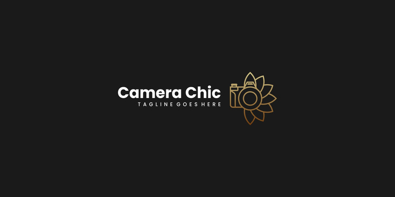 Fotocamera Line Art Logo Stile - Caratteristiche Immagine 1