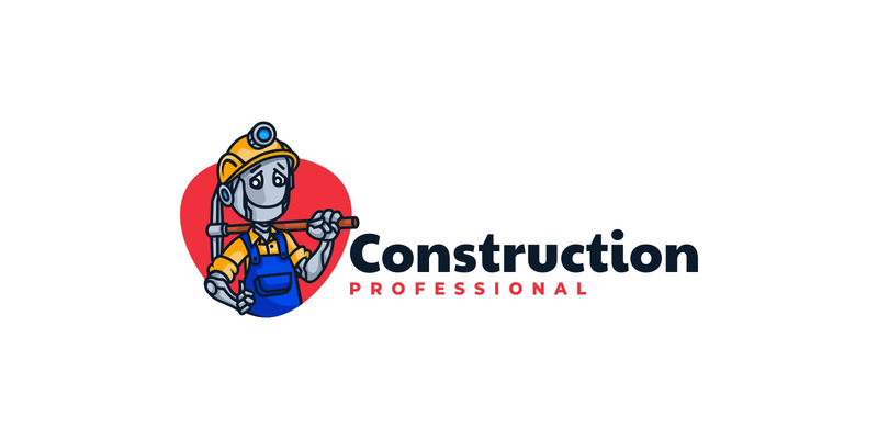 Logo de mascotte simple de construction - Caractéristiques de l’image 1