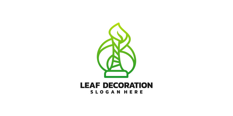 Leaf Decoration Line Art Gradient Logo - Features Image 1