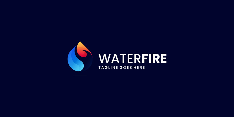 Water Vuur Verloop Logo Sjabloon - Features Image 1