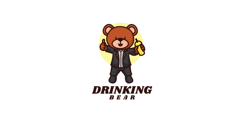 Logo del fumetto dell'orso bevente - Caratteristiche Immagine 1