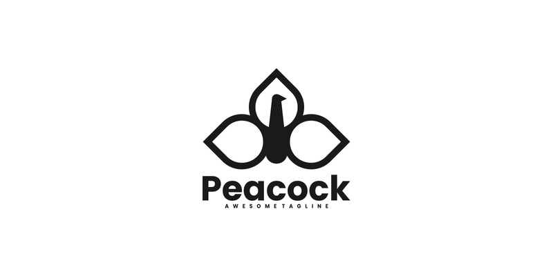 Diseño de logotipo de silueta de pavo real - Características Imagen 1