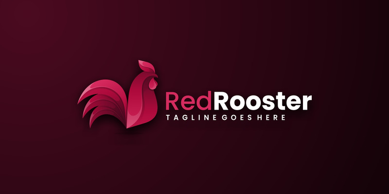 Röd Tupp Gradient Logotyp - Features Image 1