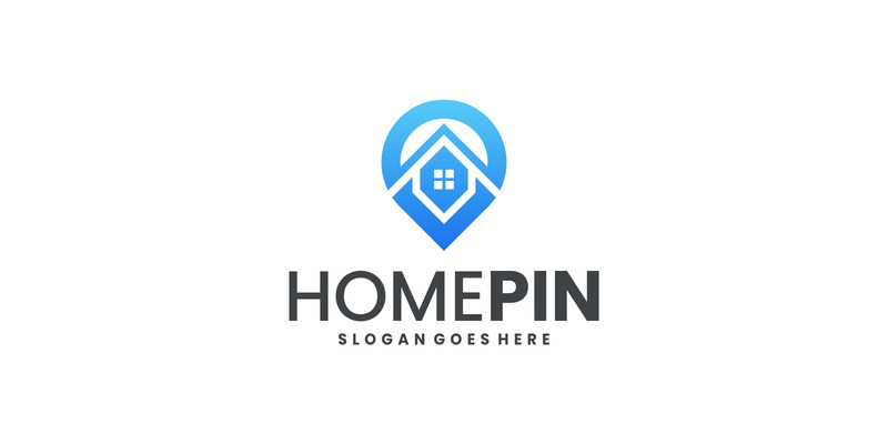Gradient Modern Home Location Logo Design - Features Image 1