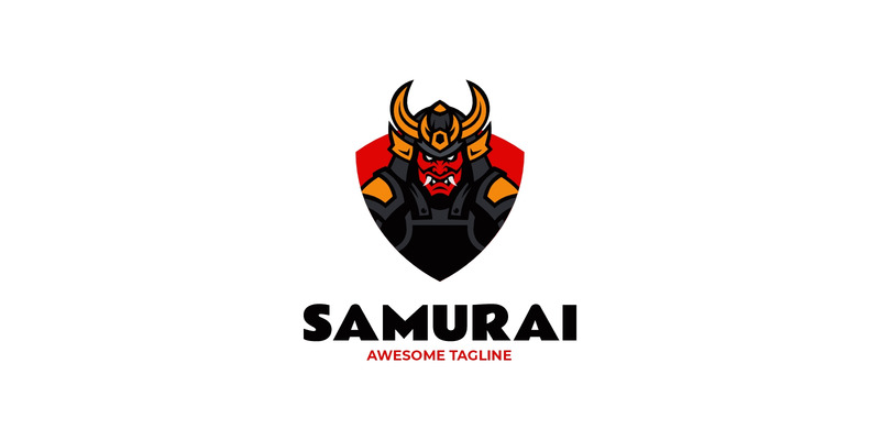 Samurai Warrior Mascot Logo Design - Features Image 1