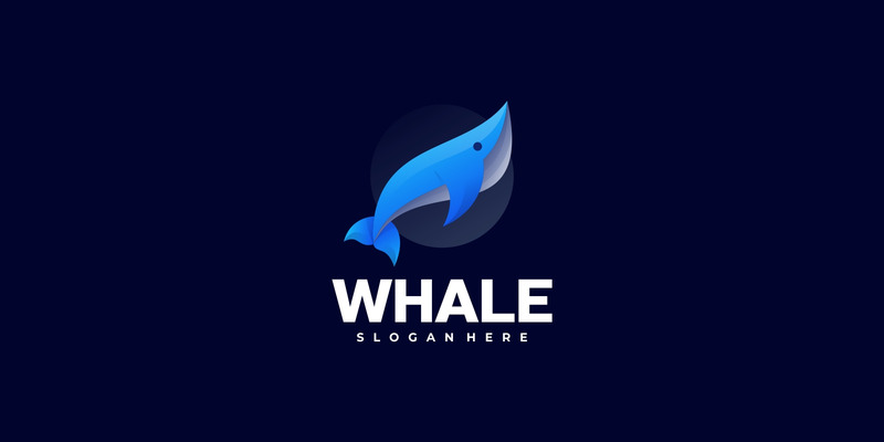 Vector Velryba Gradient Logo Styl - Features Image 1
