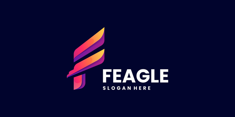 Letter F Eagle Gradient Logo - Features Image 1