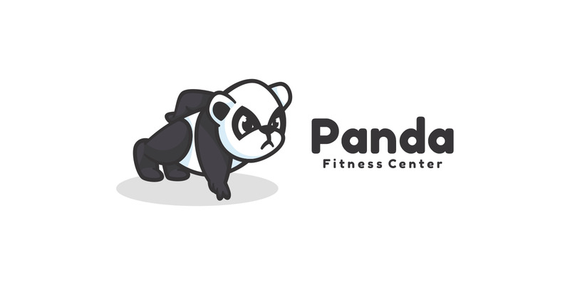 Panda Push Up Logo Simple - Caractéristiques de l’image 1