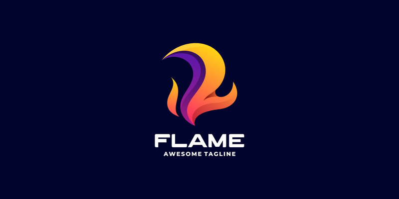 Flame Gradient Color Logo Style - Features Image 1