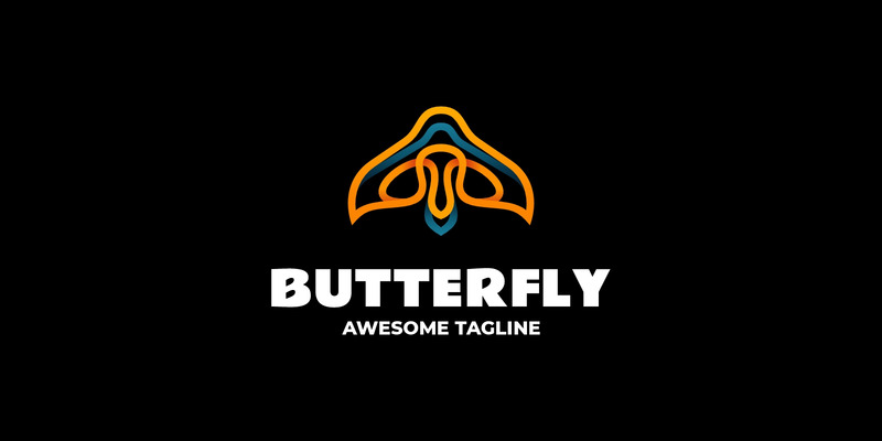 Modello di logo con linea di farfalla 2 - Caratteristiche Immagine 1
