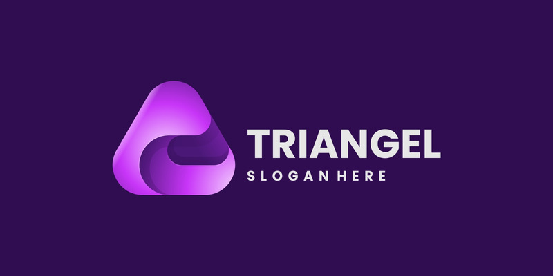 Modèle de logo dégradé triangle - Caractéristiques de l’image 1