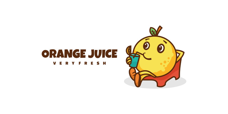 Logo de dessin animé de jus d'orange - Caractéristiques de l’image 1