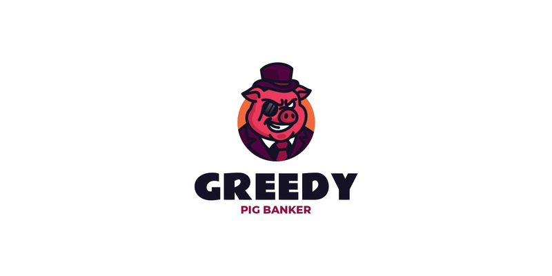 Domuz Bankacısı - Domuz Maskot Logo Tasarımı - Features Image 1