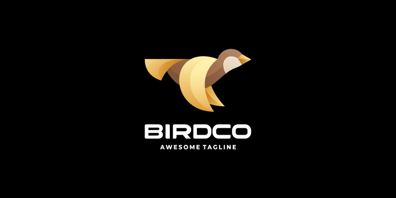 Vector Logo Vogel Kleurverloop Stijl - Features Image 1