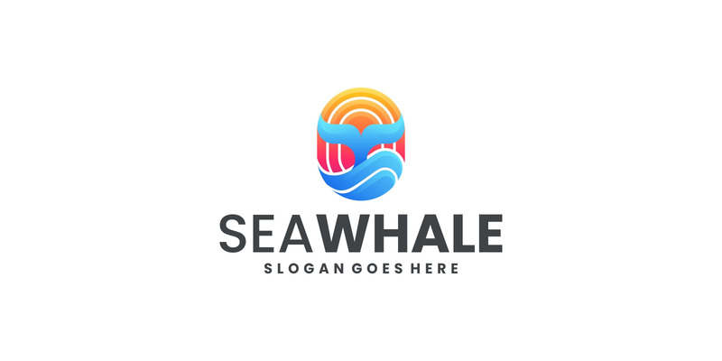 Gradient Modern Tail Whale Logo Design - Features Image 1