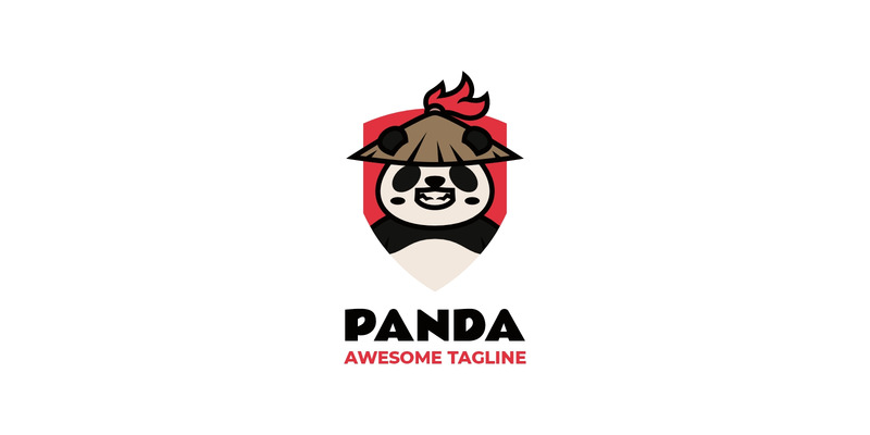 Logo mascotte semplice panda 23 - Caratteristiche Immagine 1