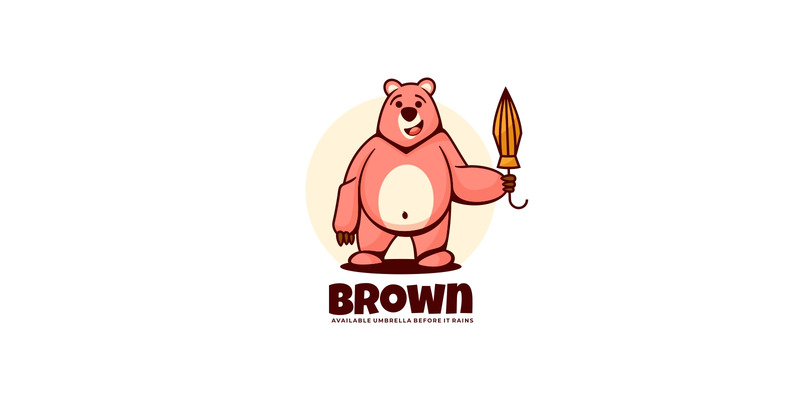 Ours Mascotte Dessin Animé Logo Style - Caractéristiques de l’image 1