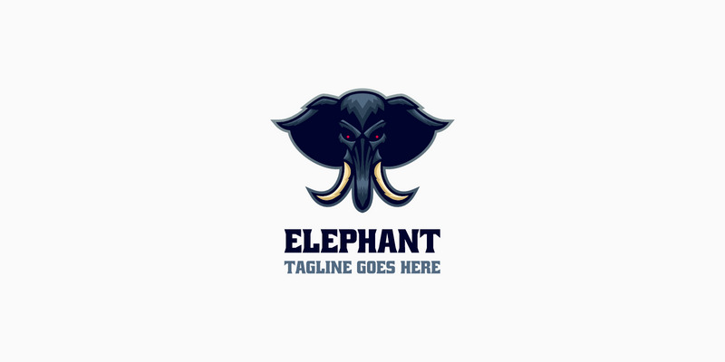 Logo mascotte dei cartoni animati dell'elefante 25 - Caratteristiche Immagine 1