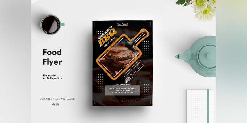 Barbeque Steak Flyer Template - Features Image 1