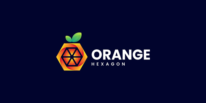 Orange Hexagon Gradient Logotyp Stil - Features Image 1