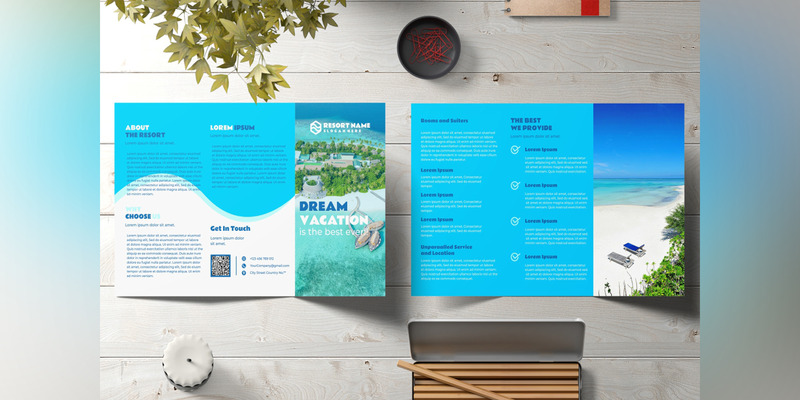 Resort Tri-Fold Brochure Template - Features Image 1
