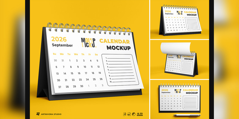 Calendar Mockup Sets Design 9862 - Features Image 1
