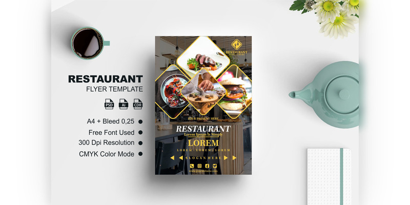 Restaurant Flyer Template - Features Image 1