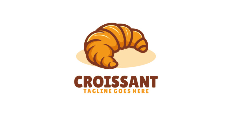 Croissant Simple Mascot Logotyp - Features Image 1