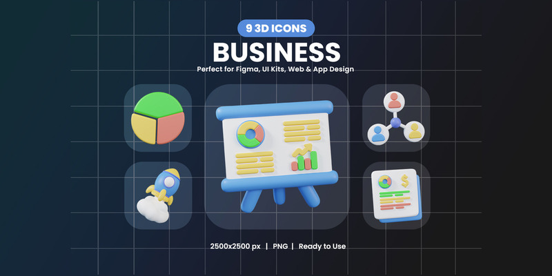 Ikona 3D Business Essentials - Obraz funkcji 1