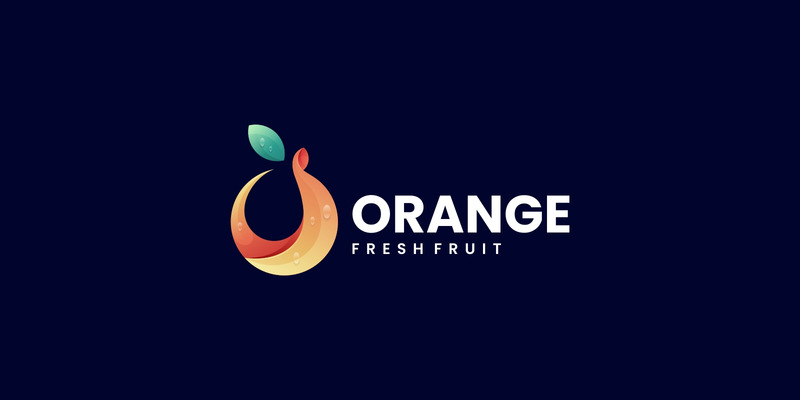 Stile del logo sfumato arancione vettoriale - Caratteristiche Immagine 1