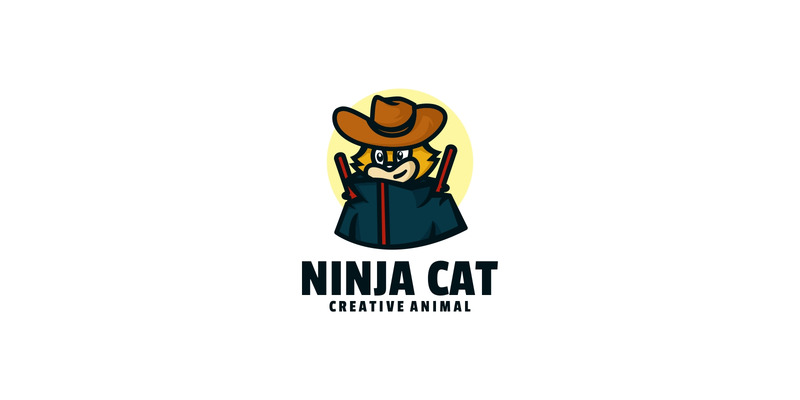Ninja Cat Cartoon Logo Style - Features Image 1