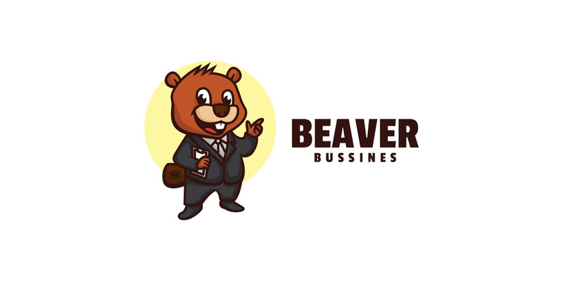 Beaver Business Cartoon Logo - Features Image 1