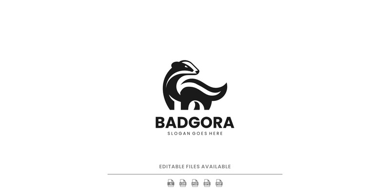 Silhouette Modern Badger Logo Design - Features Image 1
