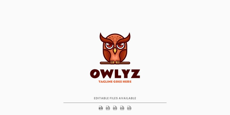 Logo mascotte semplice Owlyz 2 - Caratteristiche Immagine 1
