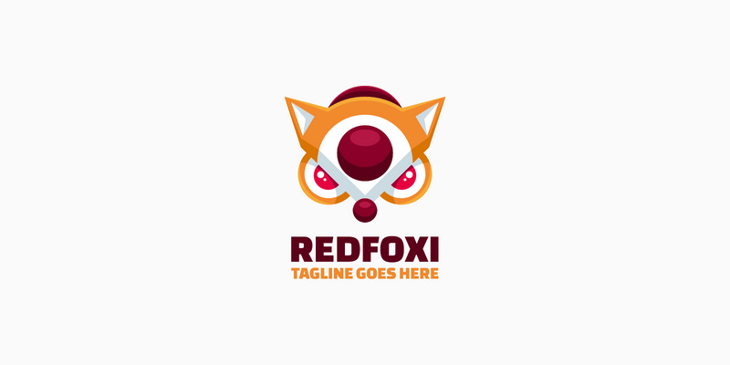 Logo mascotte semplice Red Foxi - Caratteristiche Immagine 1