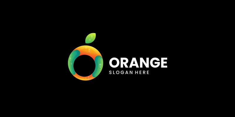 Färsk orange gradient logotypstil - Features Image 1